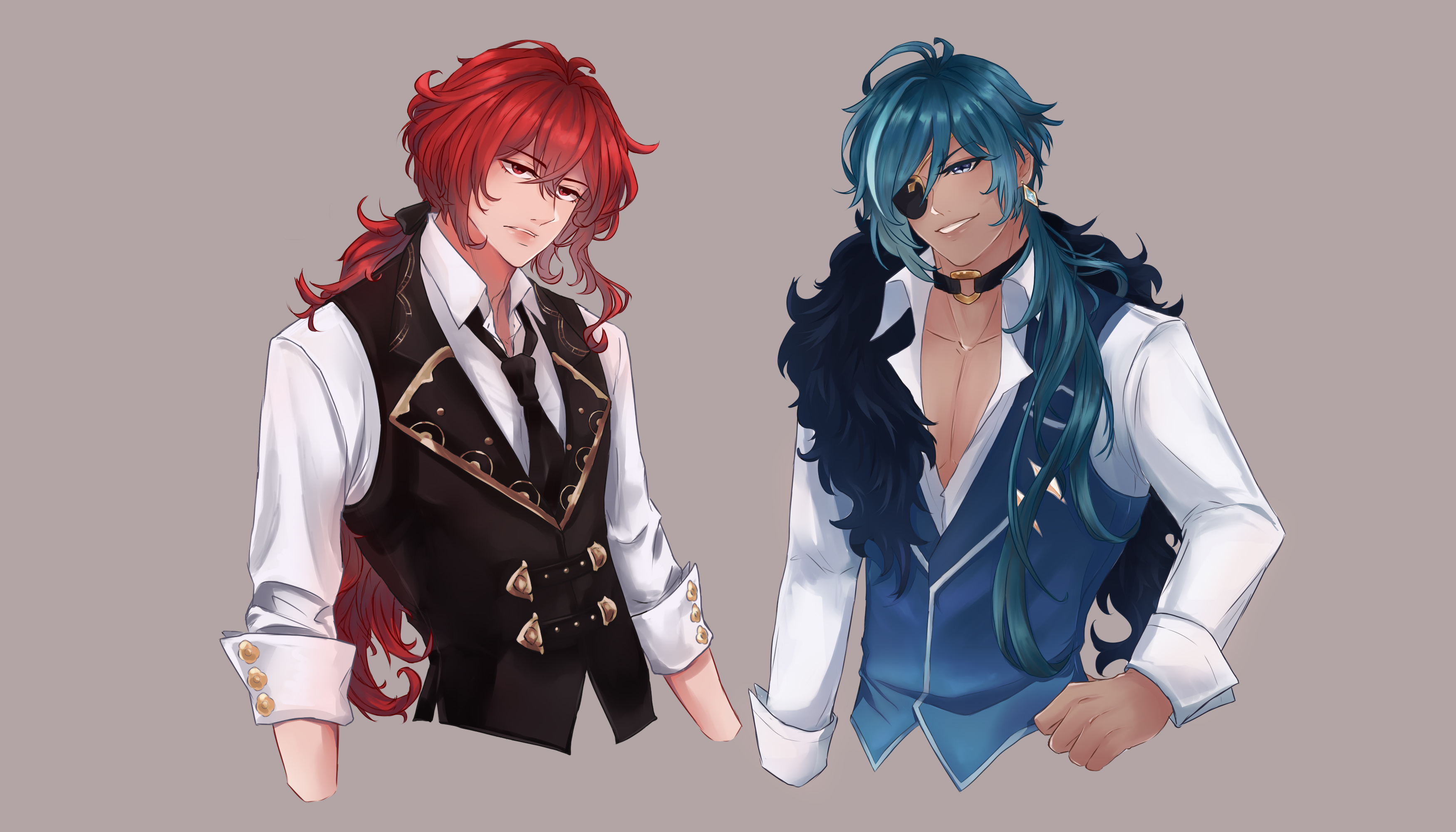 Luckae Diluc and Kaeya Fanart Genshin Impact | HoYoLAB