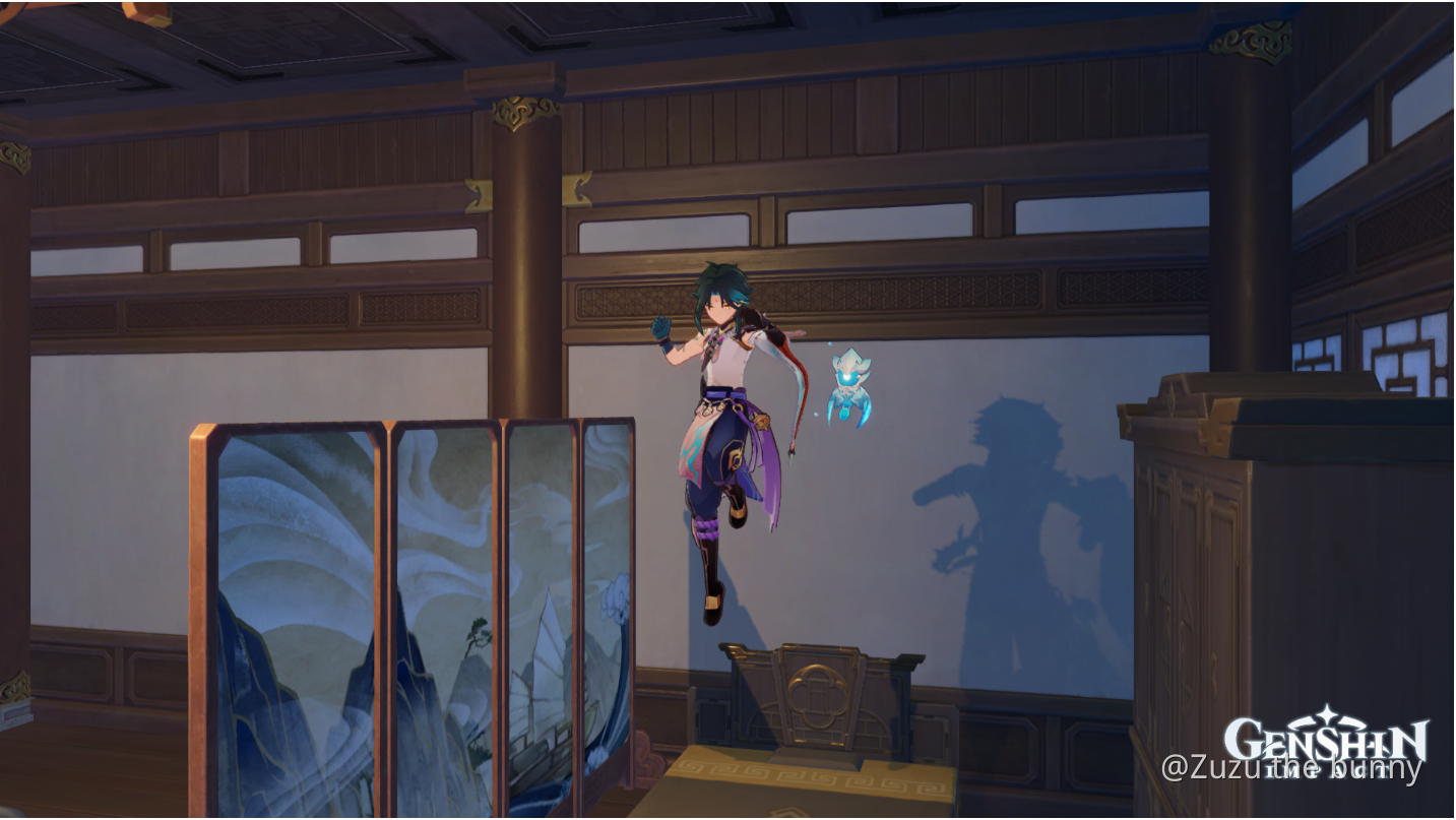 Xiao jumping on the bed Genshin Impact HoYoLAB
