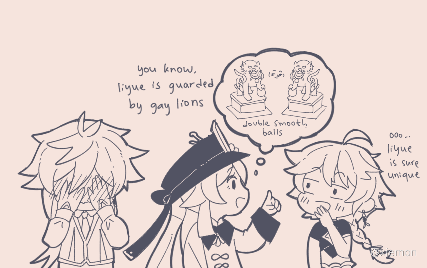 That guardian lion statues in Liyue Genshin Impact HoYoLAB