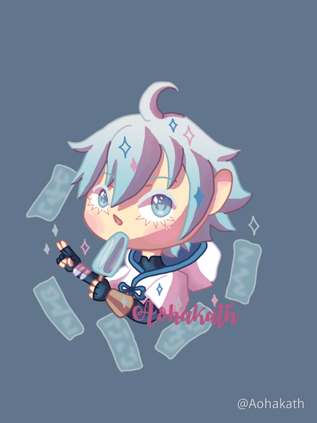 Chongyun & Xingqiu stickers Genshin Impact HoYoLAB