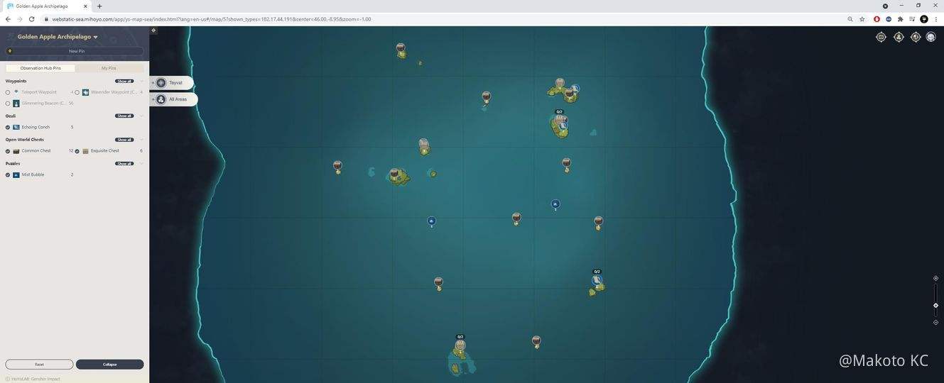 Official Genshin Map Now Can Help Track Stuff In Golden Apple Archipelago Yay Genshin Impact Official Community