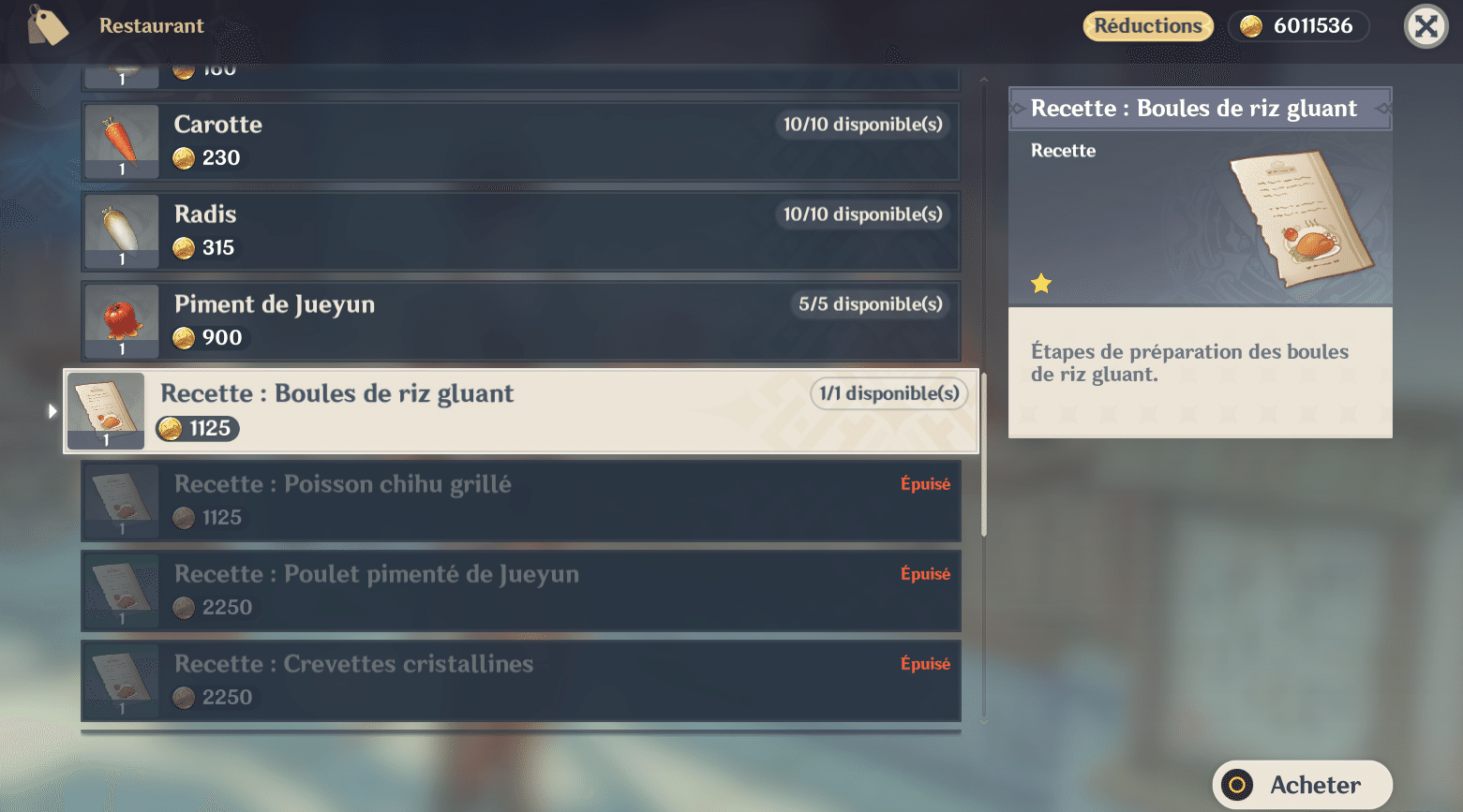Nouvelles recettes de la 1.6 Genshin Impact | HoYoLAB