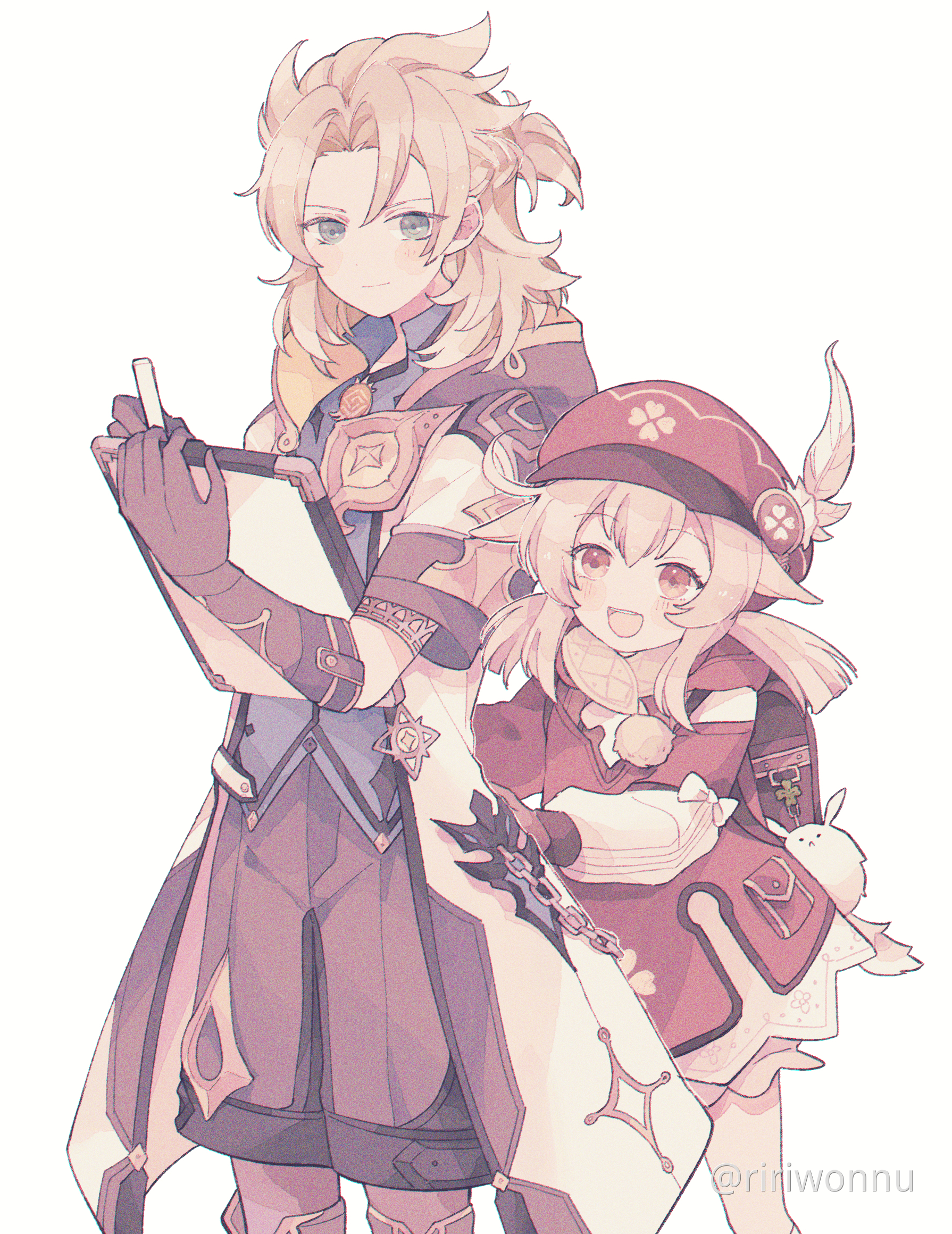 Кли и альбедо. Альбедо геншин арт. Альбедо и сахароза геншин арт. Кли и альбедо. Кли и альбедо.