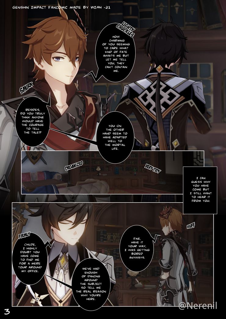 Zhongli S Memoirs Full Comic Zhongli Childe Genshin Impact Official Community