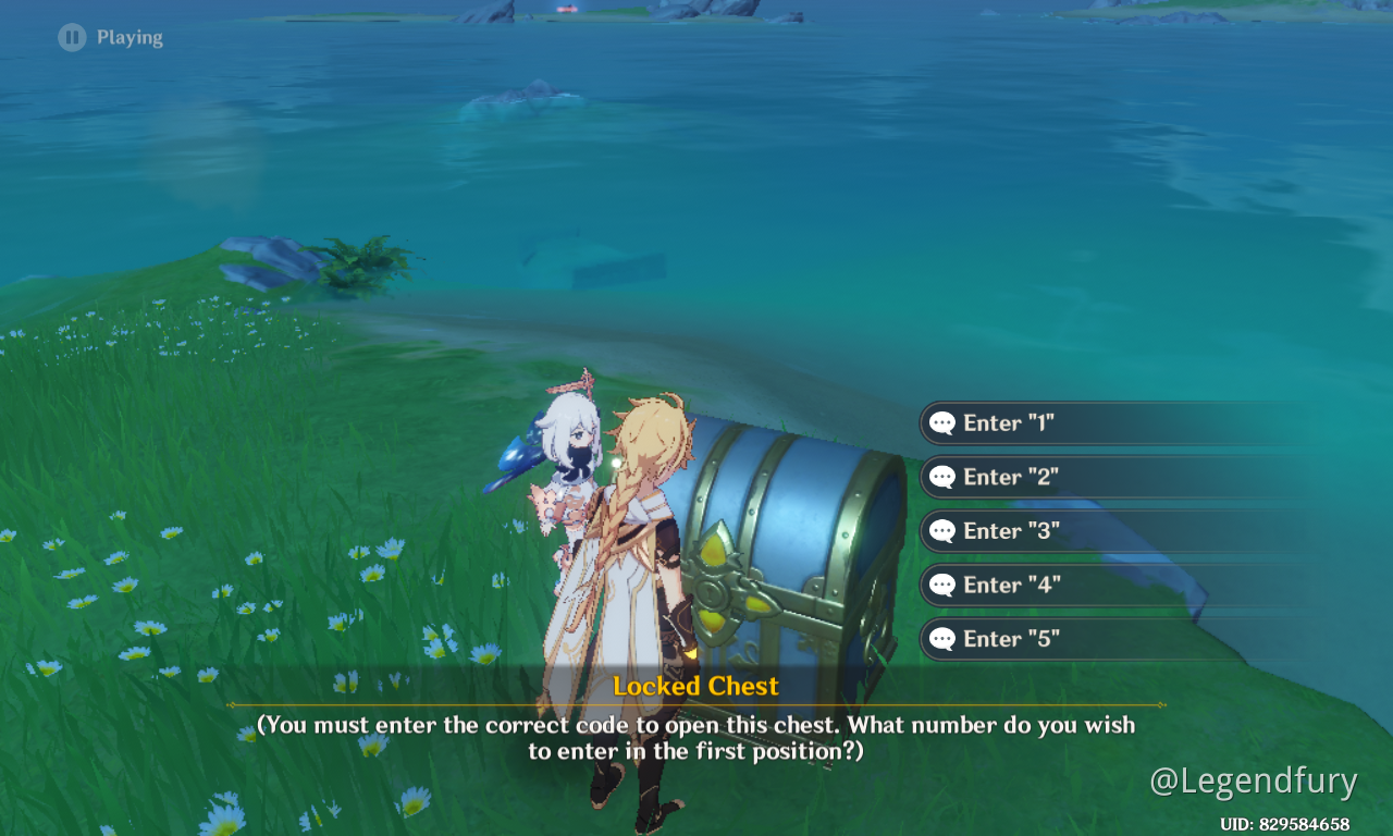 u can unlock this precious chest with this the password Genshin Impact
