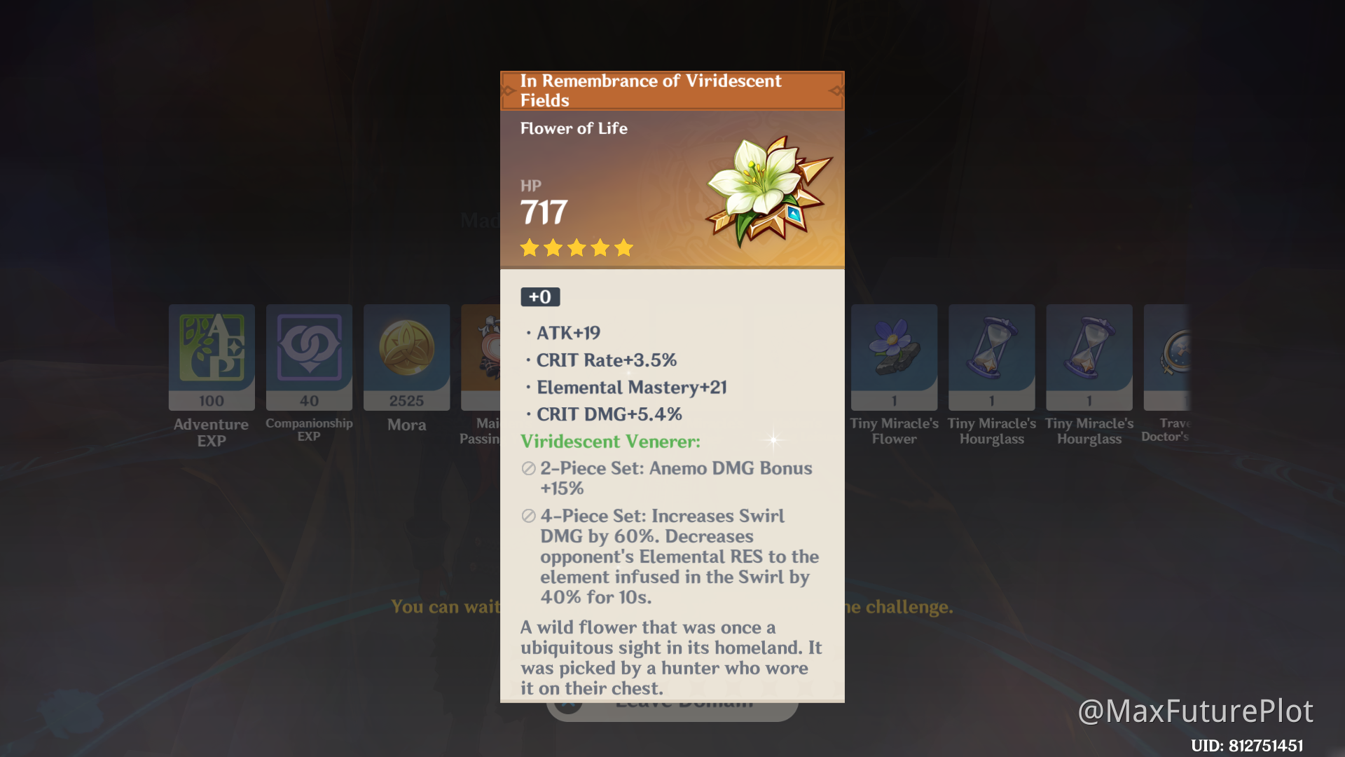 First time claiming anemo artifacts Genshin Impact HoYoLAB