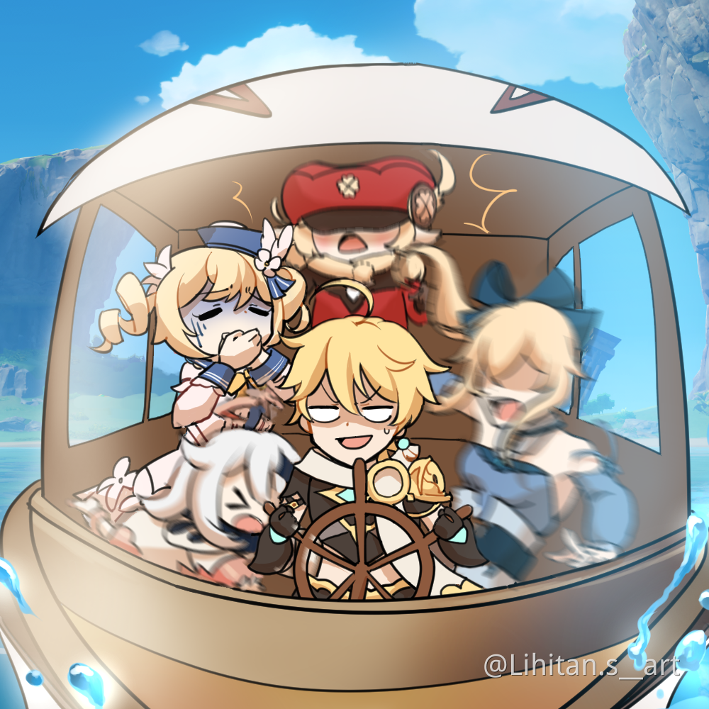When you don't know how to ride your boat... Genshin Impact HoYoLAB