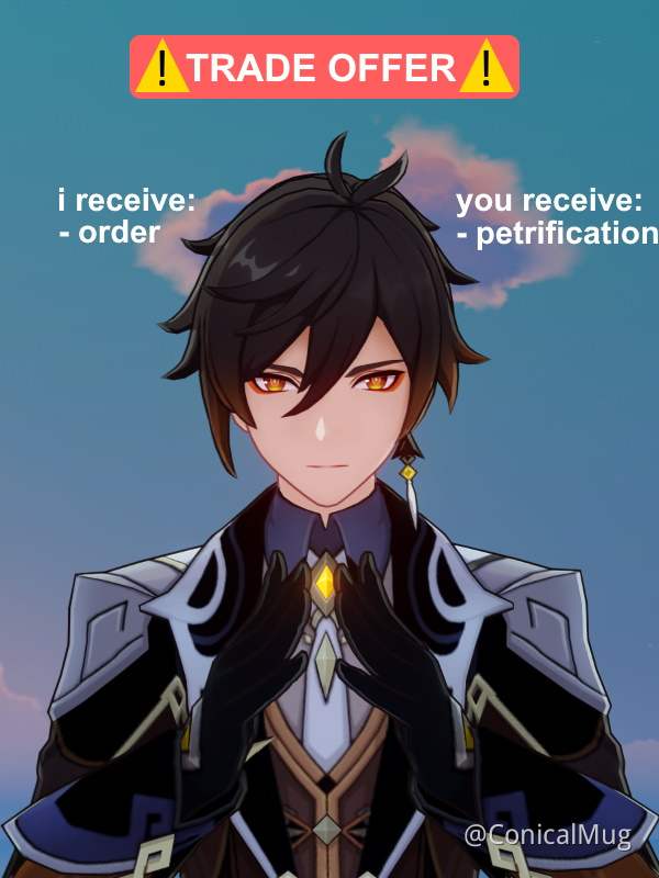 Zhongli Got Stuck In The Harpastum Pose And I Knew What Had To Be Done Genshin Impact Official Community