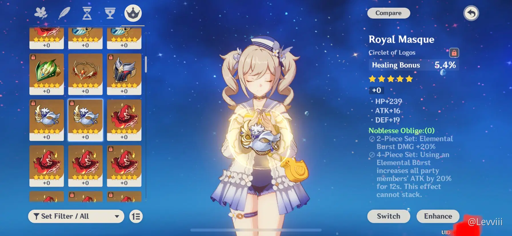 What does healing bonus on circlet artifact main stat? Genshin 