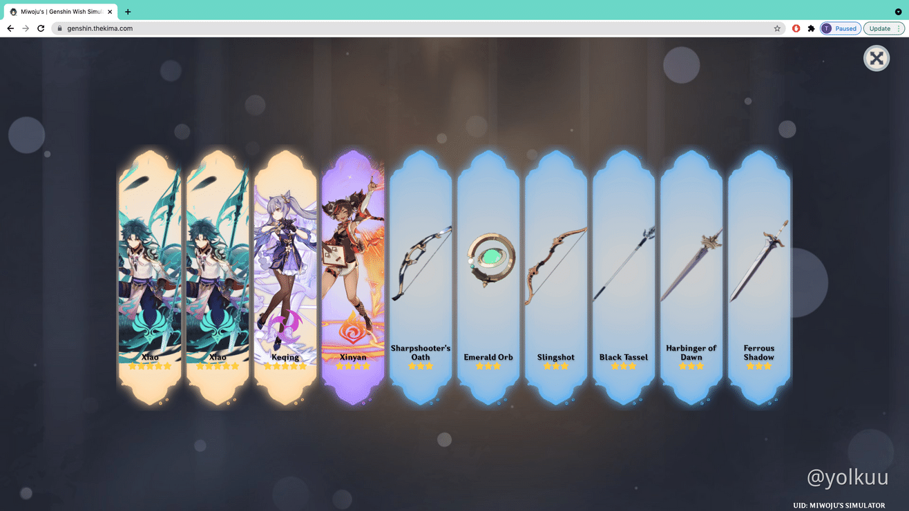 What I Wish Would Happen In Genshin Miwoju S Genshin Wish Simulator Mihoyo Player Community