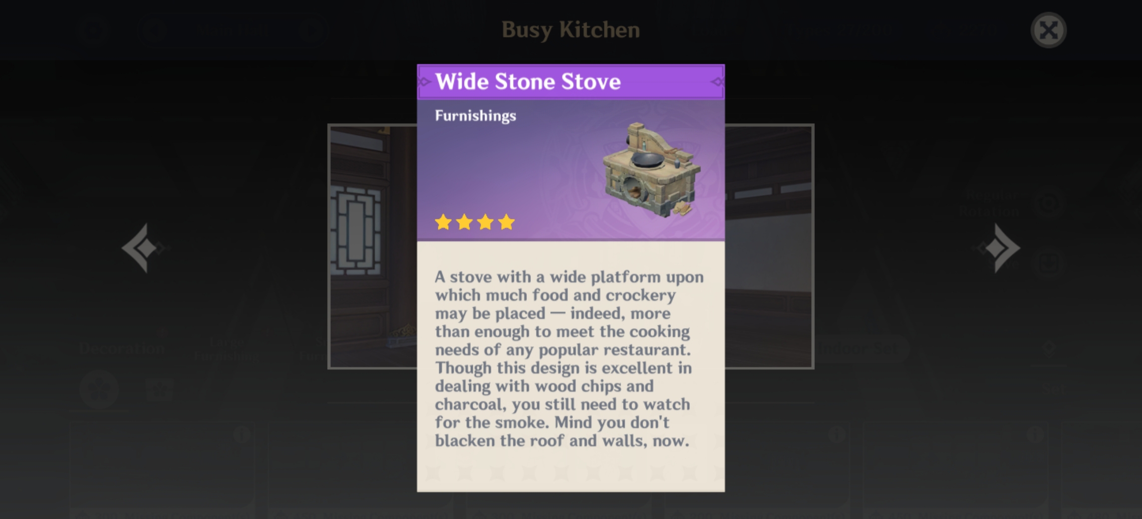 Wide stone stove genshin
