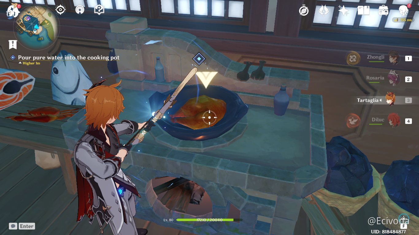 In Snezhnaya, thiz is how we pour pure water into ze cooking pot