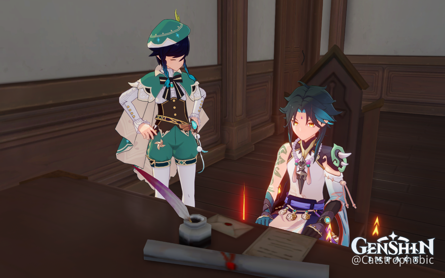 Venti makes Xiao do his Poem Homework Genshin Impact HoYoLAB