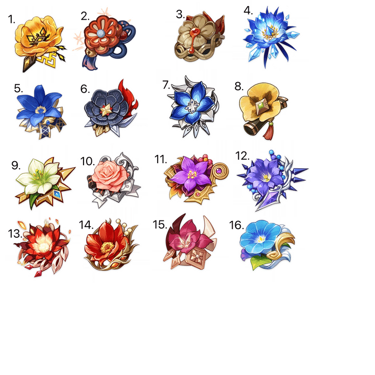 Artifacts Flowers Genshin Impact Official Community