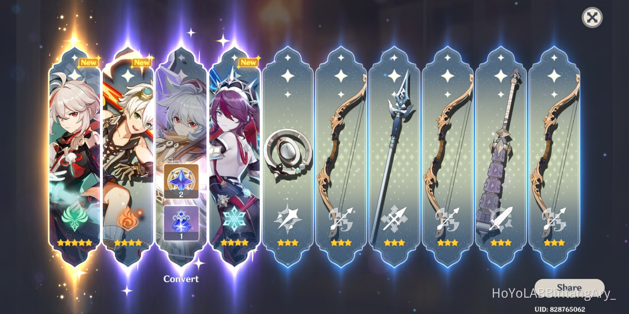 I got full rate up chars in first 10 pull Genshin Impact | HoYoLAB