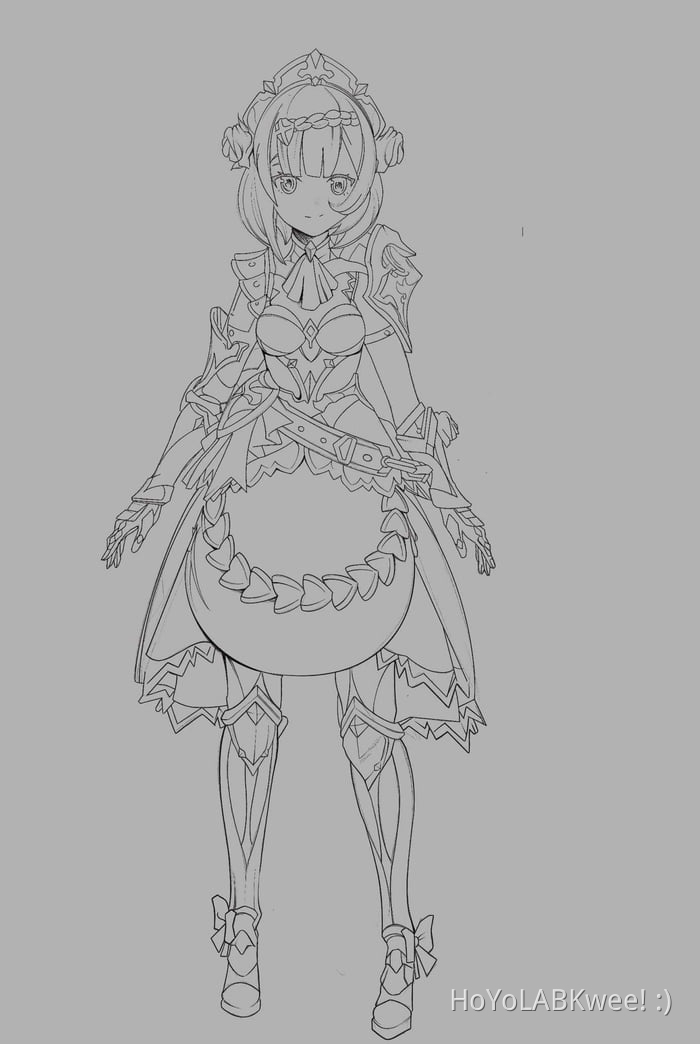 Noelle fan art Genshin Impact HoYoLAB