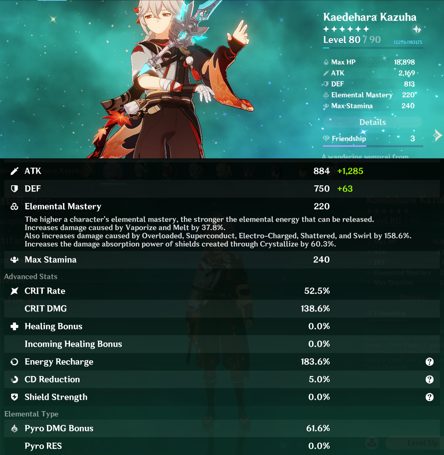 my pyro DPS Kazuha build and team Genshin Impact | HoYoLAB