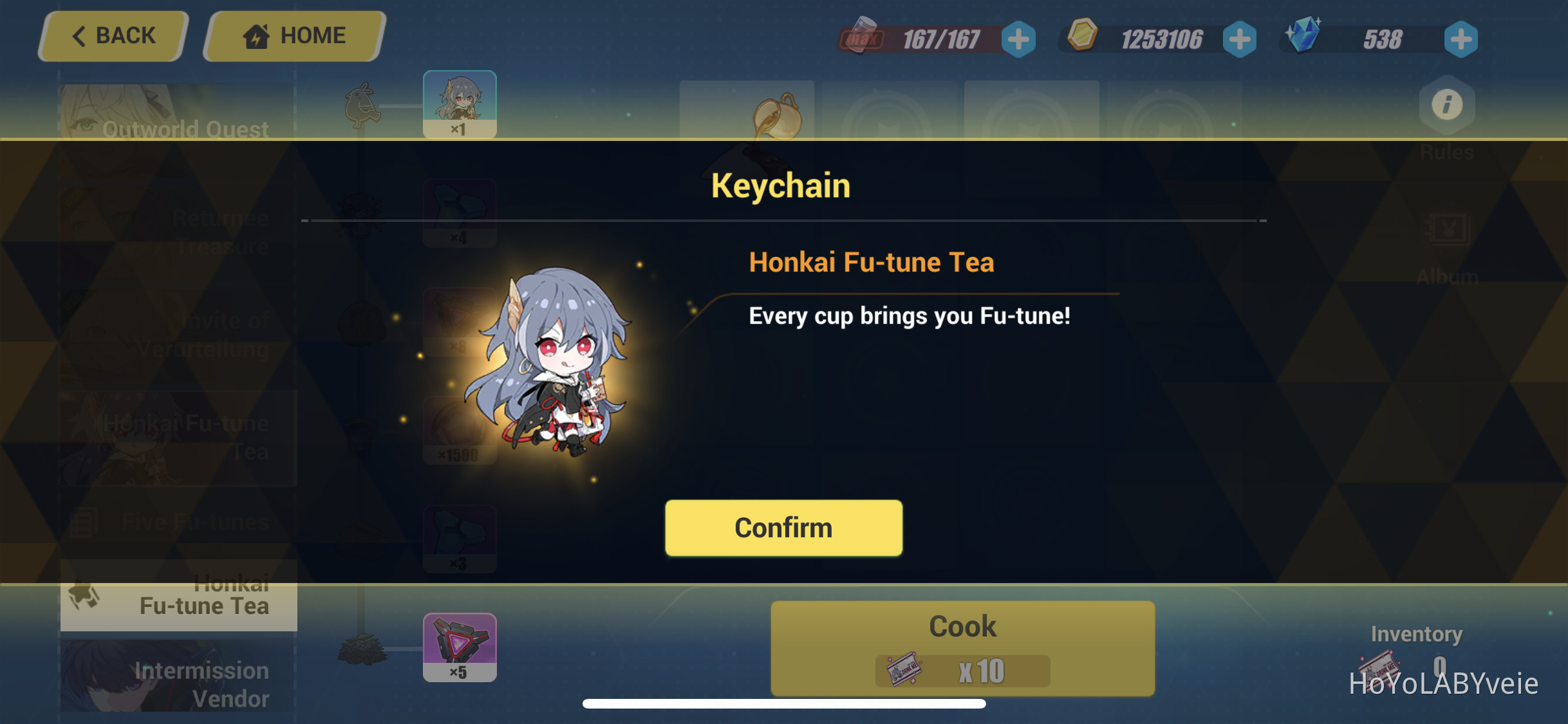 The HoS bubble tea collab Honkai Impact 3rd HoYoLAB