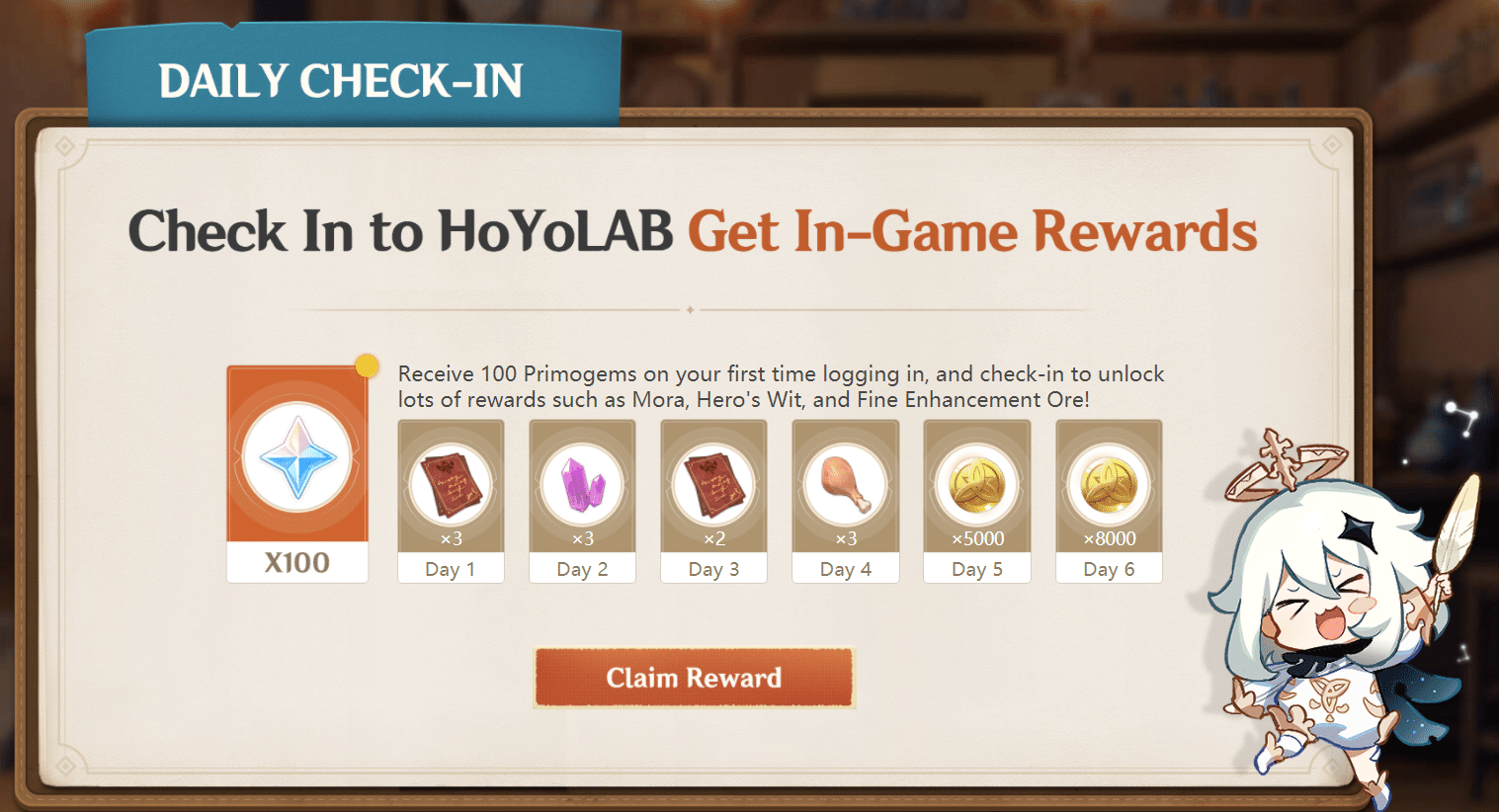 ✧ HoYoLAB DAILY CHECK-IN ✧ | Genshin Impact | HoYoLAB