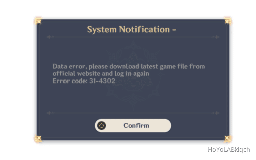 Genshin Impact Fehlercode 31 - 4302 error 31-4302 Genshin Impact | HoYoLAB