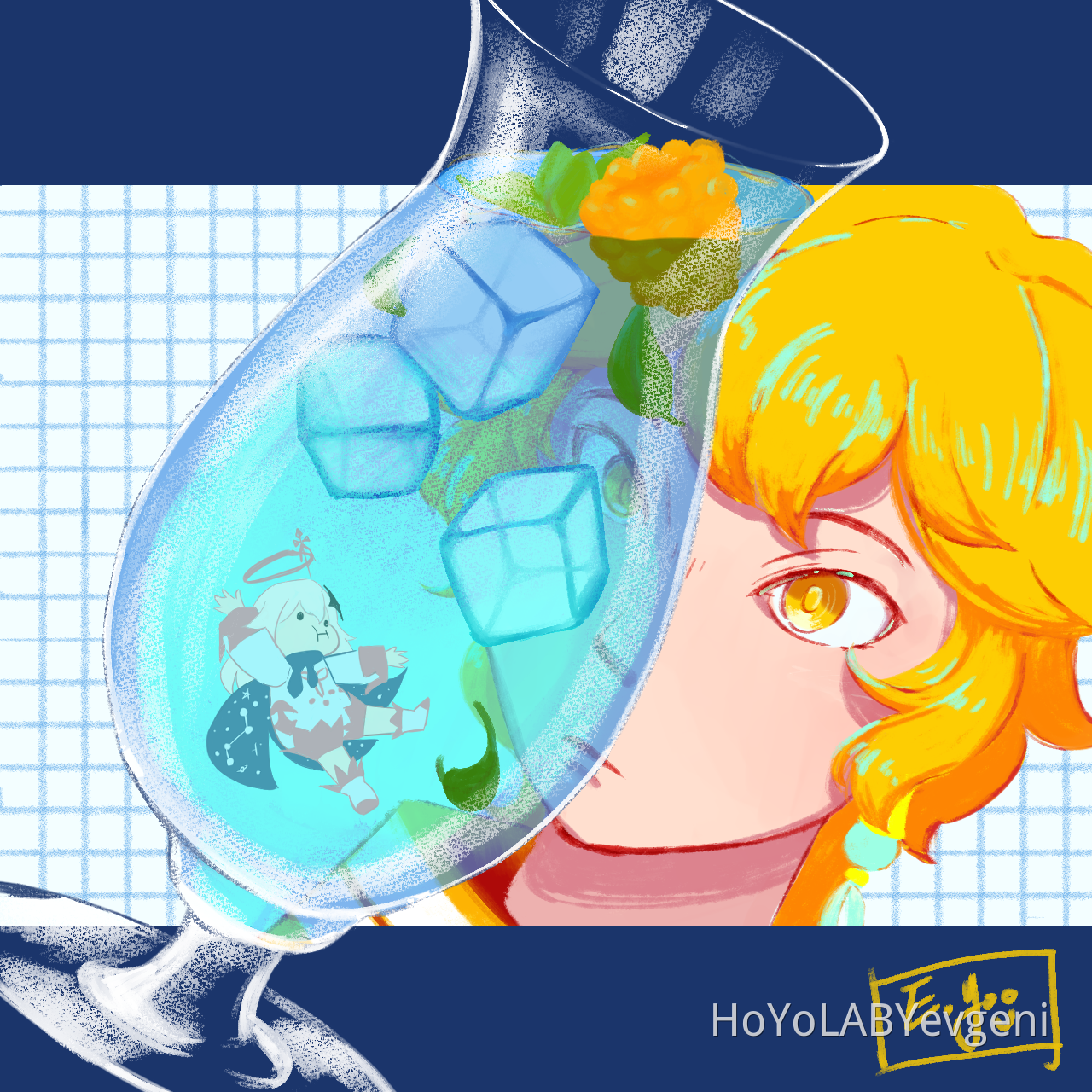 Berry&Mint Burst feat. Aether and Paimon Genshin Impact HoYoLAB