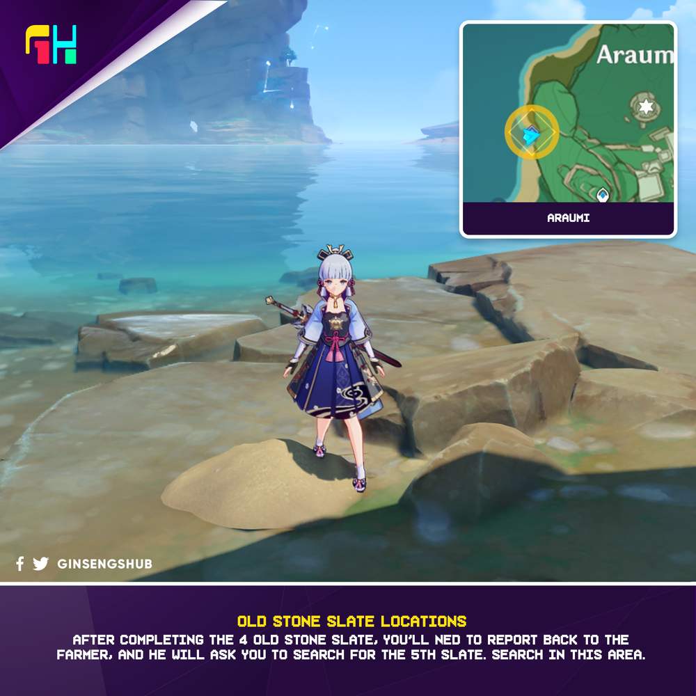 [Version 2.0] Inazuma: 4 Old Stone Plate Locations & Sword Blueprint ...