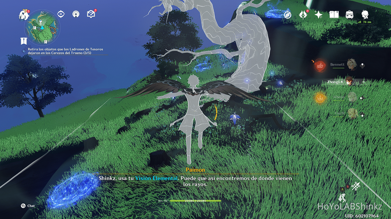 Localización de los 5 cerezos del