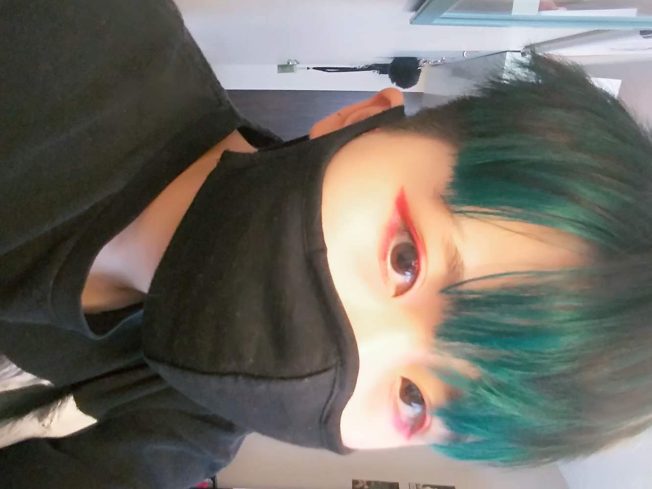 xiao hair w/ the red eyeliner Genshin Impact HoYoLAB