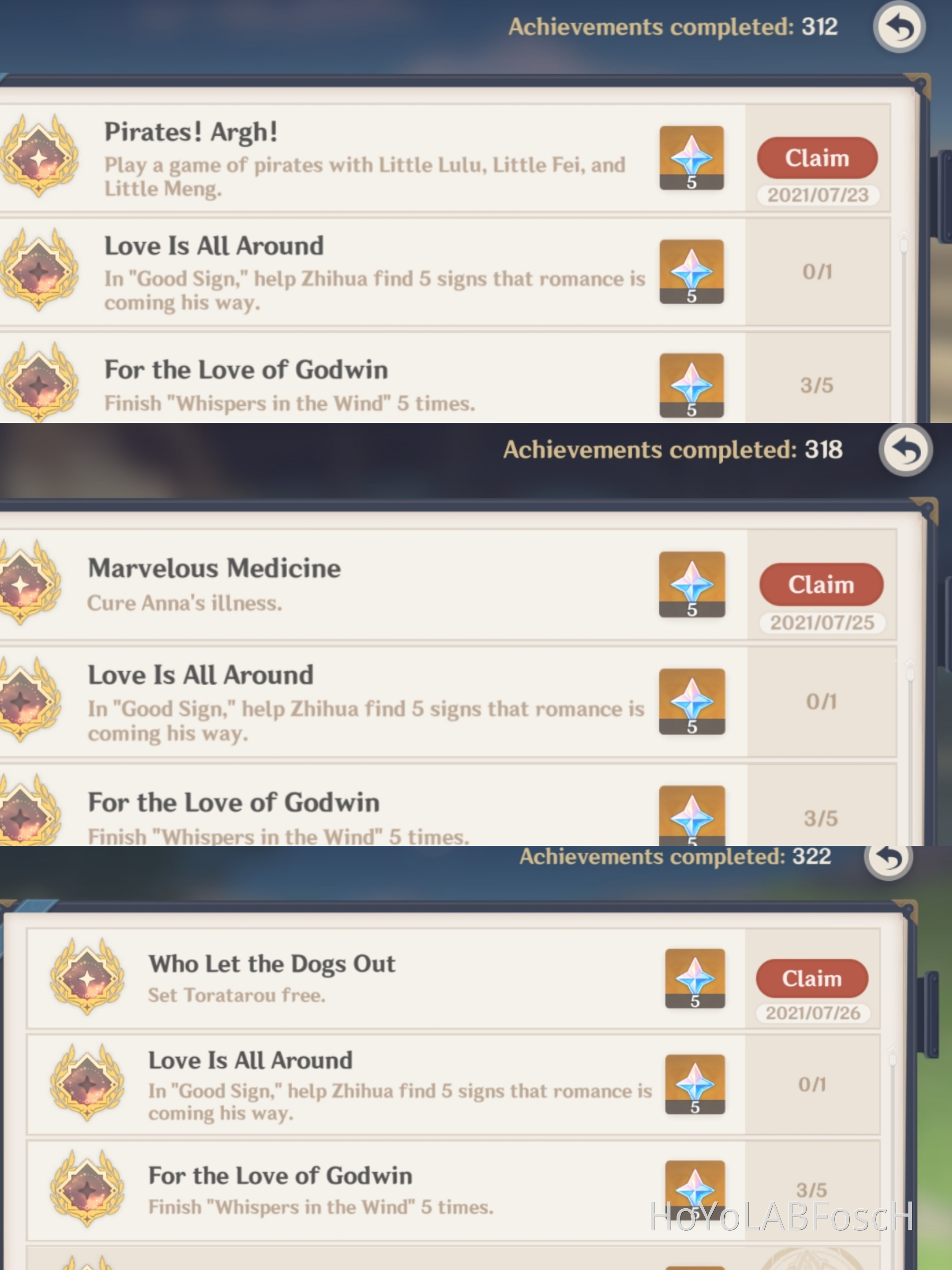 Somehow got this achievement LoL Genshin Impact | HoYoLAB