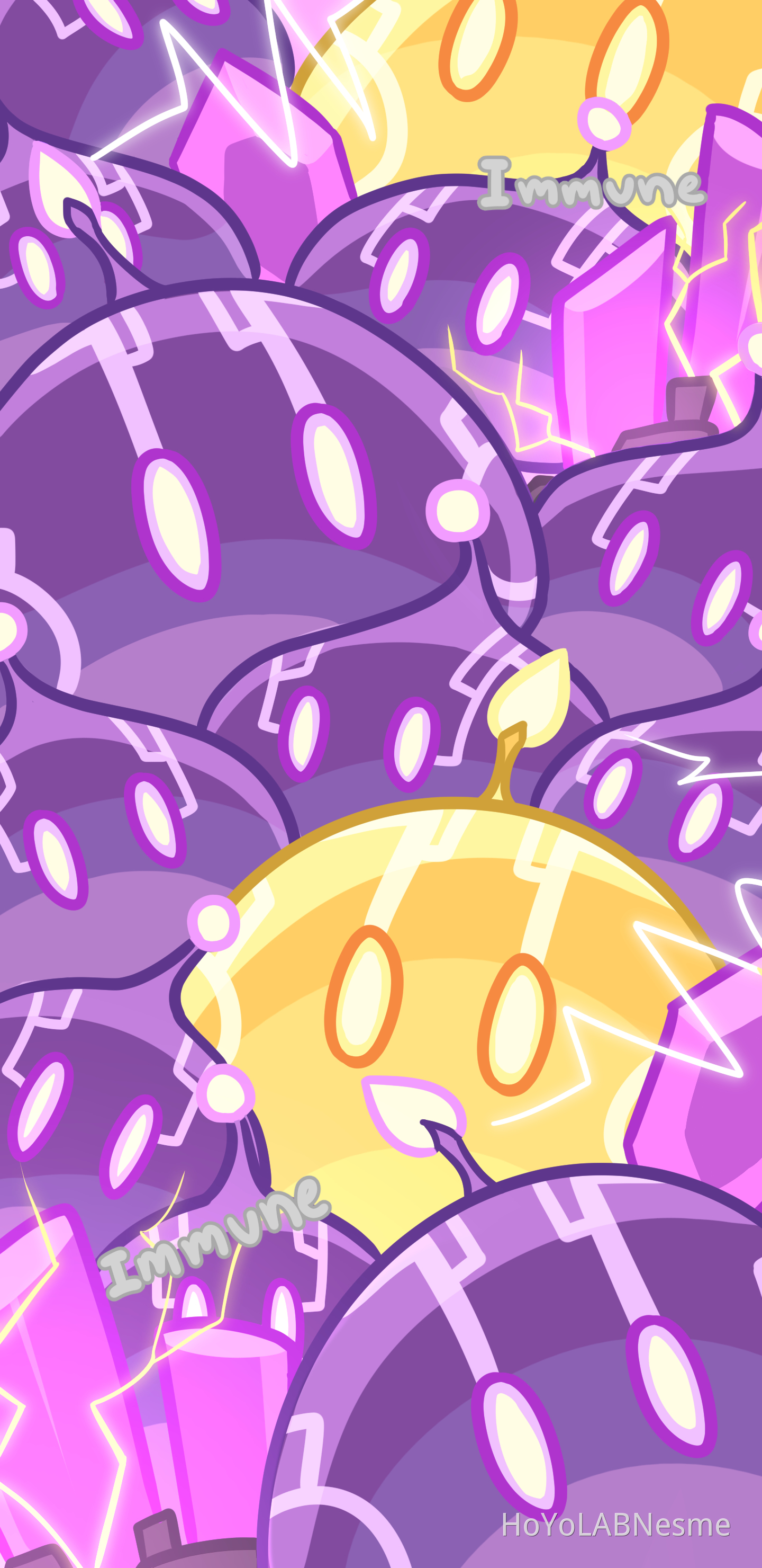 Wallpaper Electro slime & Hydro slime Genshin Impact HoYoLAB