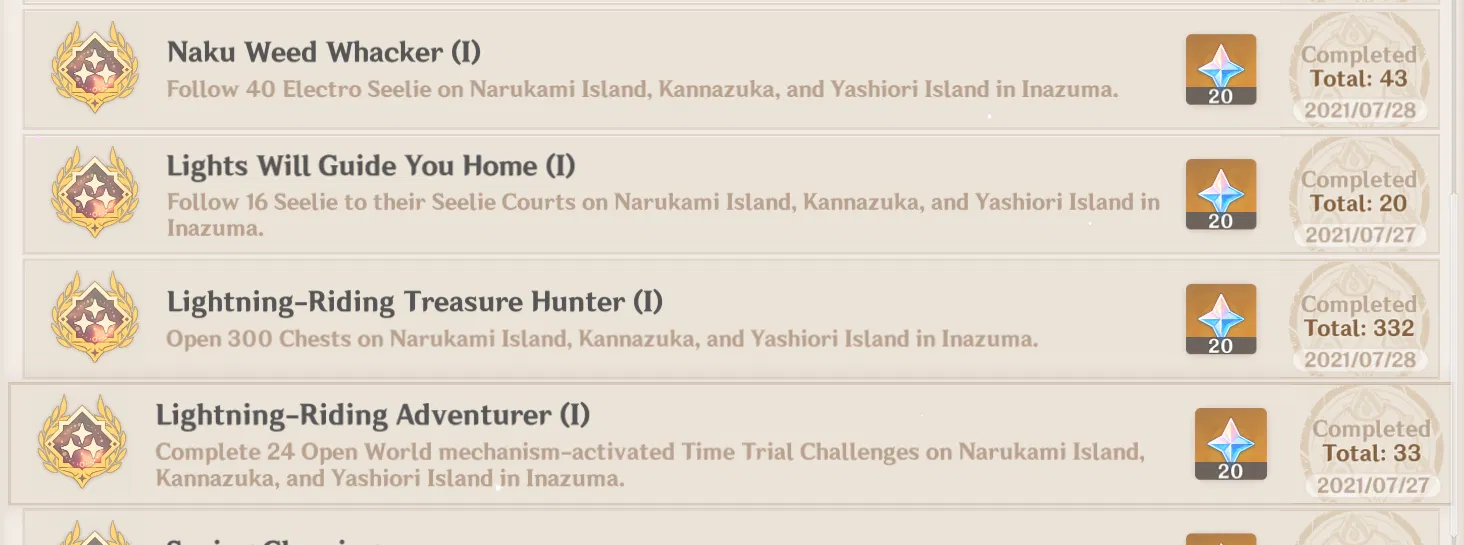 What is everyone's chest count (Inazuma only) Genshin Impact HoYoLAB