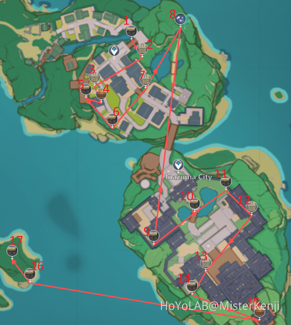 [Version 2.0] [Walkthrough & Guide] INAZUMA Chest Location Narukami