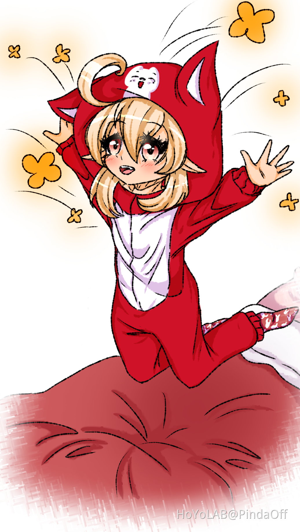 Genshin characters wearing pajamas part 1 (Klee) Genshin Impact