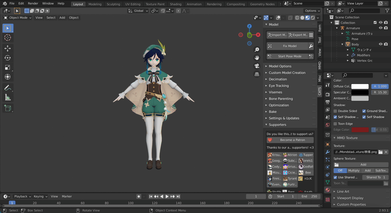  guide how to import genshin models into blender genshin model