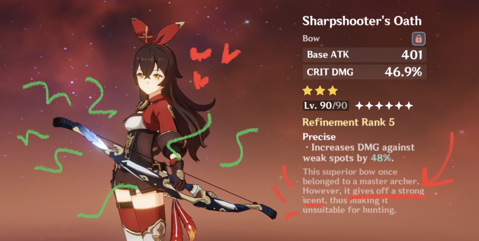 Genshin Trivia Sharpshooter’s oath smells like sh*t Genshin Impact