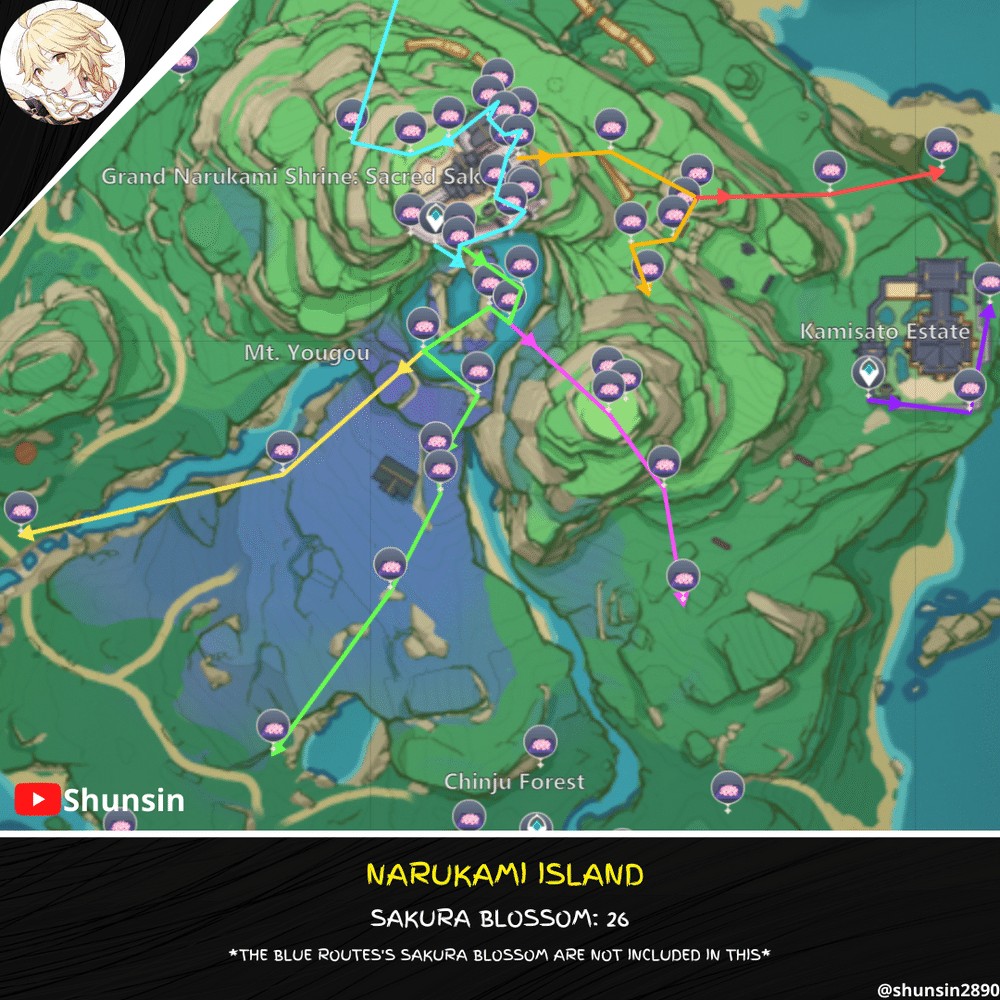 [Sakura Bloom Locations By Shunsin] Genshin Impact HoYoLAB