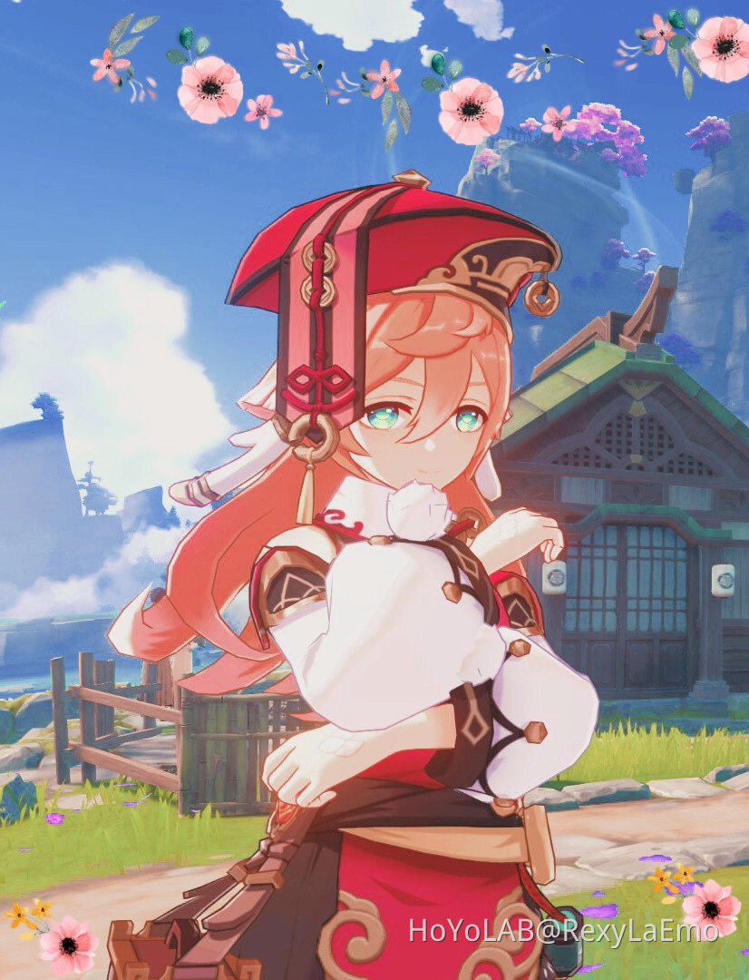 Yanfei and Razor Edits Genshin Impact HoYoLAB