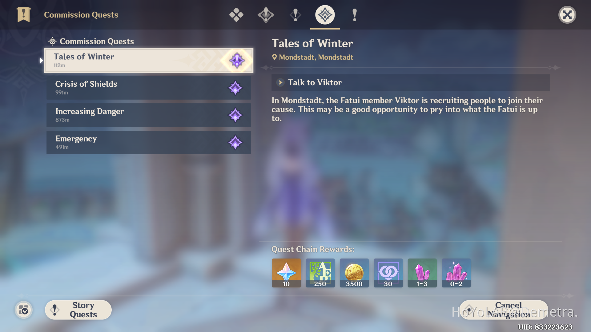 Tales of Winter. Genshin Impact HoYoLAB