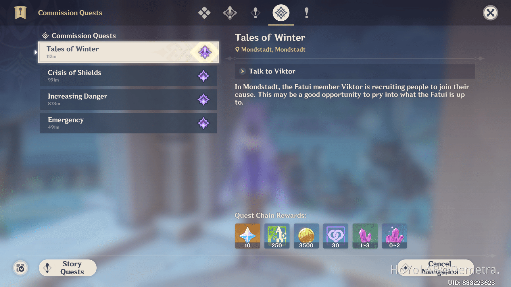 Tales of Winter. Genshin Impact HoYoLAB