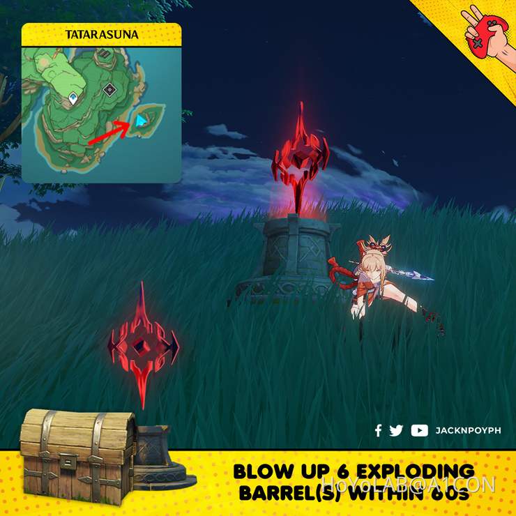 All TimeTrial Challenges on Inazuma Map Genshin Impact Official