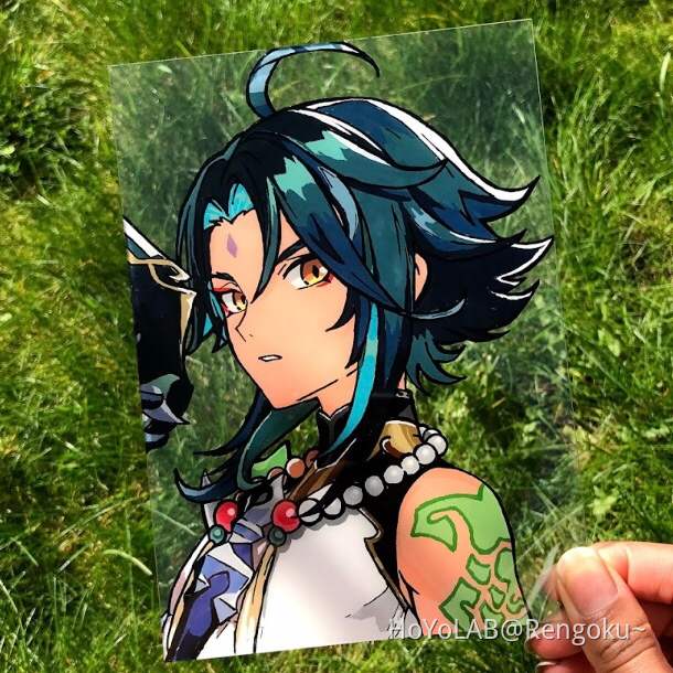 Xiao glass painting🦋 Genshin Impact HoYoLAB