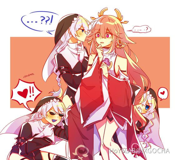 Yae Sakura looking for where Kallen is, and- Honkai Impact 3rd | HoYoLAB