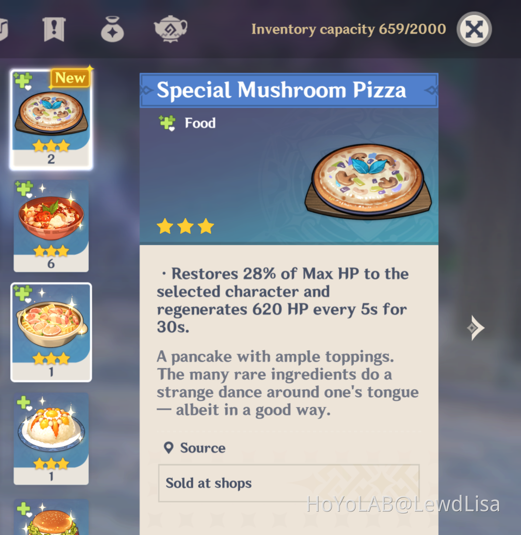 Special Pizza Genshin Impact HoYoLAB