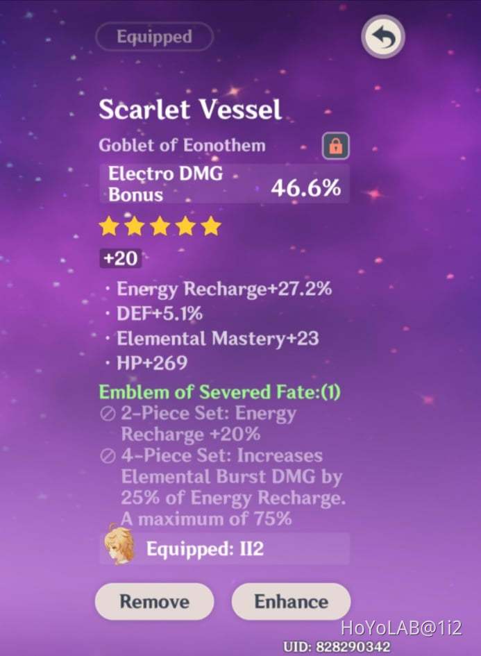 Artifacts for baal Genshin Impact HoYoLAB