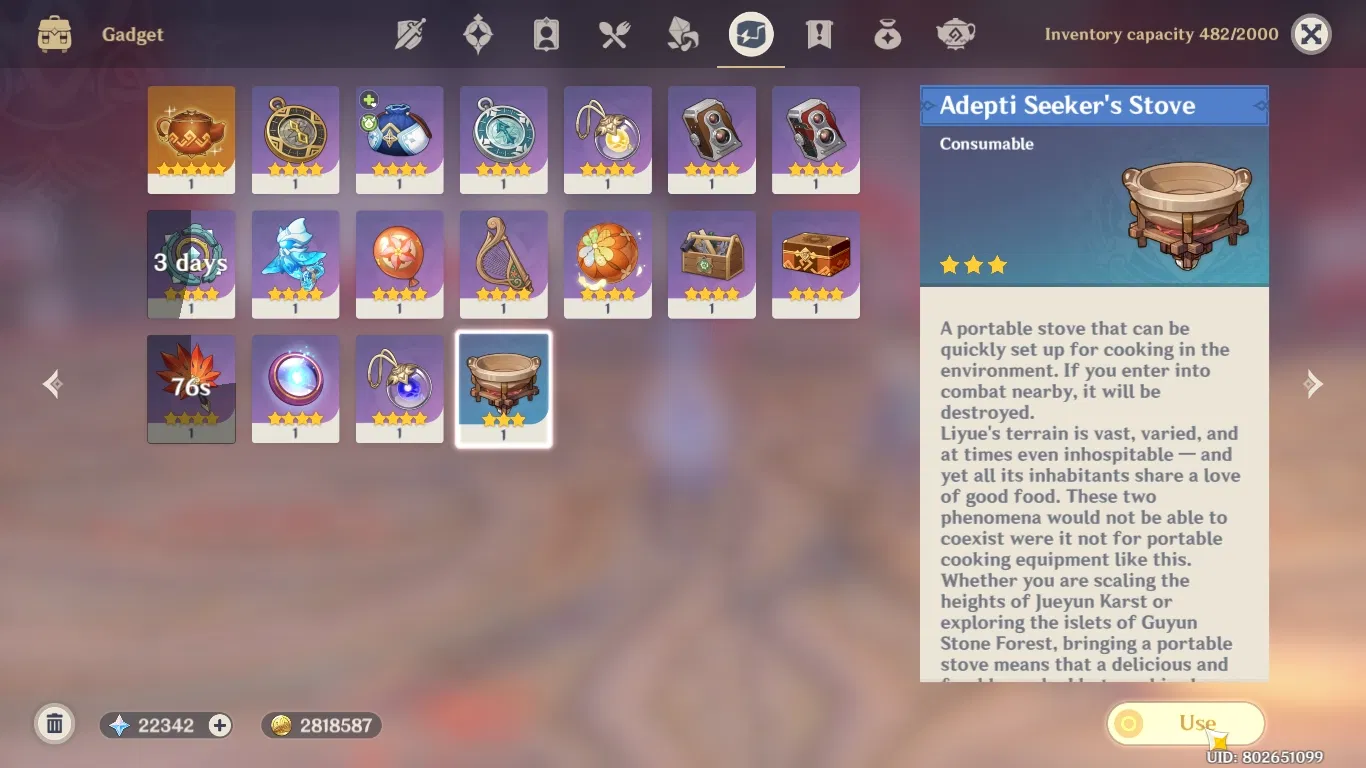 Adepti Seeker's Stove can be useful "Sometimes" xd Genshin Impact HoYoLAB