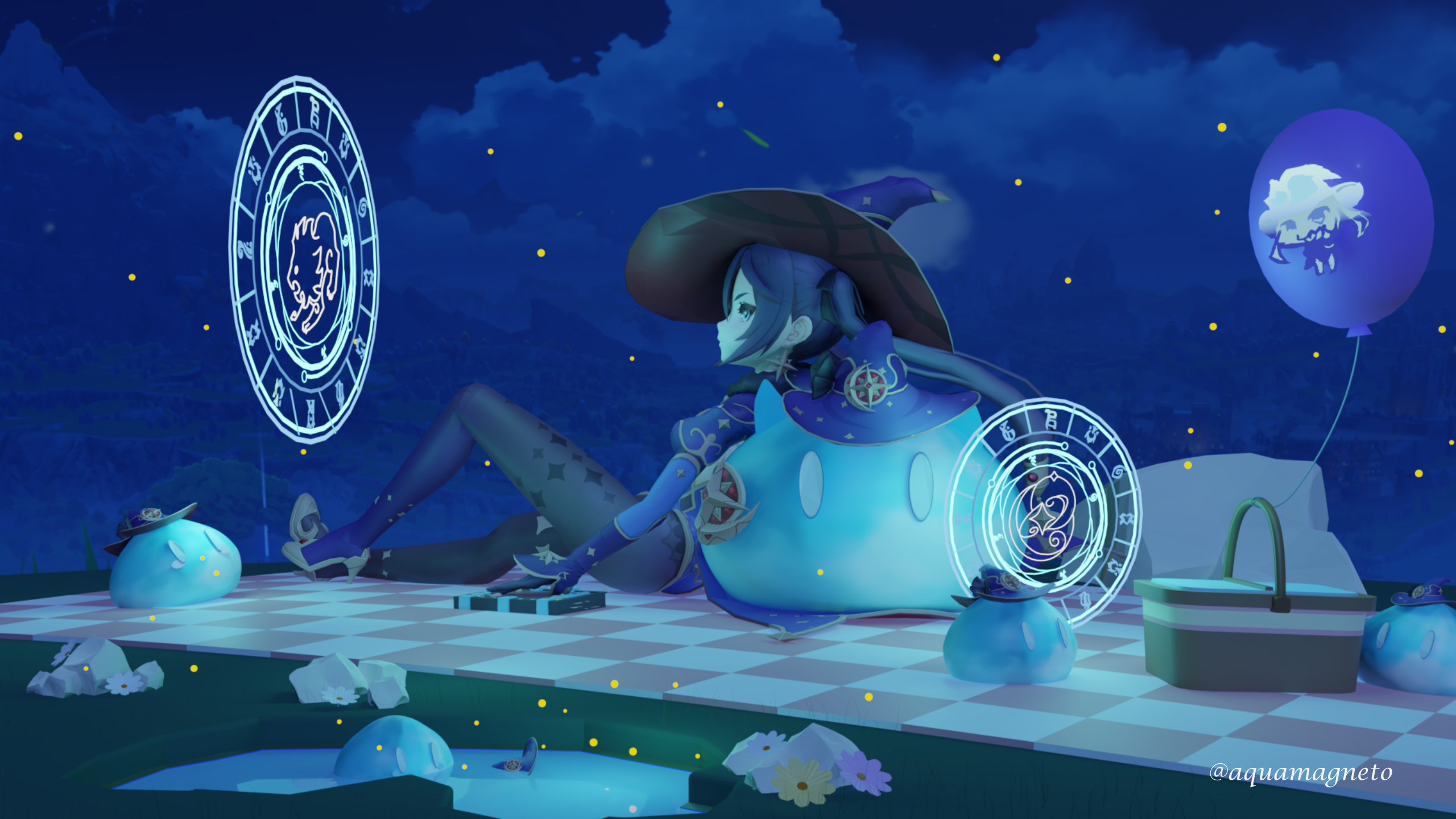 Mona And Hydro Slime Mona And Hydro Slime