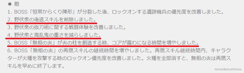 バージョンアップで野伏衆が弱体化 Mihoyo Player Community
