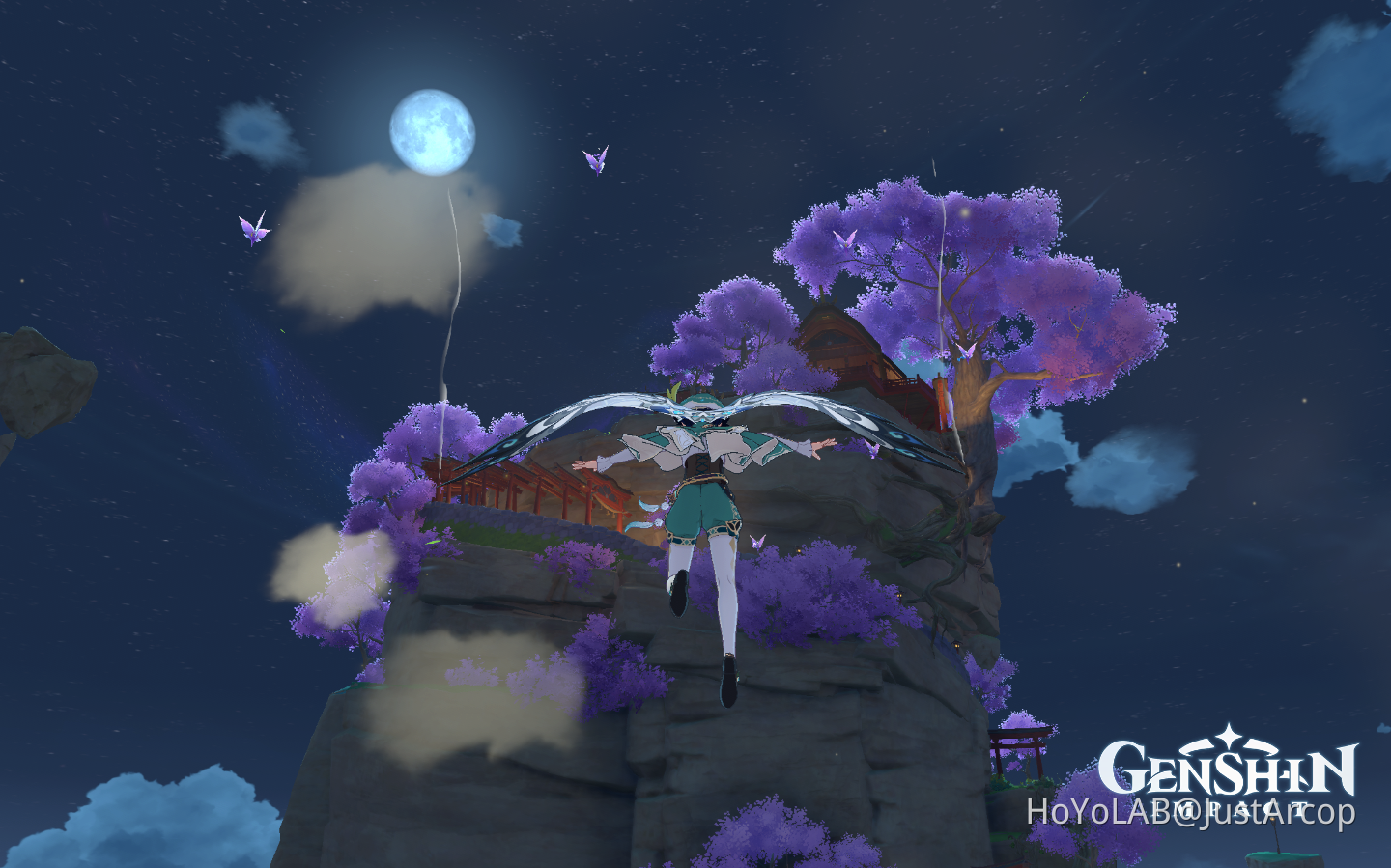 Blossoms under moonlight Genshin Impact HoYoLAB(02)