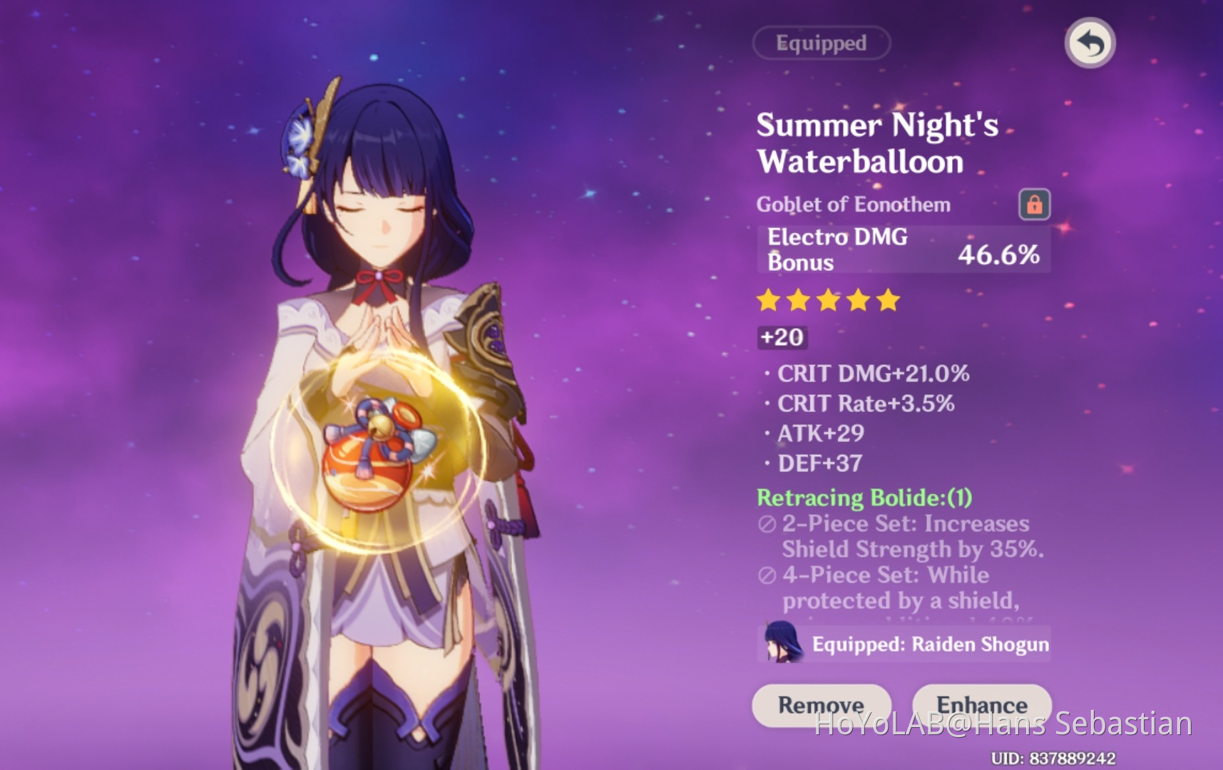 My baal artifacts Genshin Impact HoYoLAB