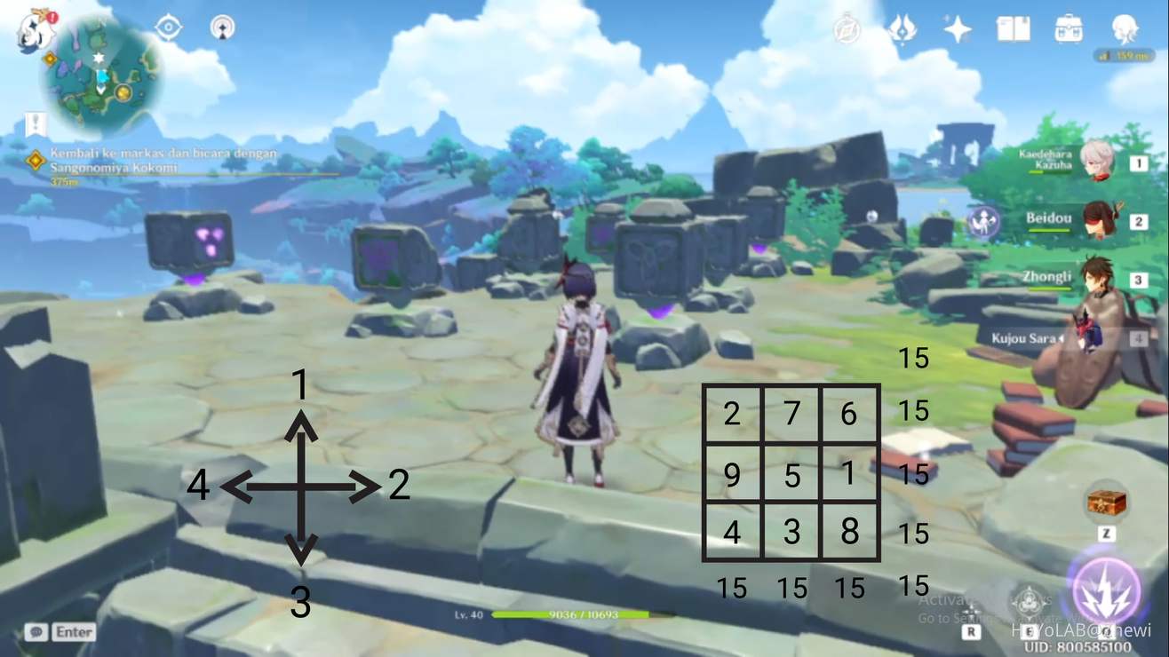 Panduan nine slotted puzzle/TekaTeki sembilan angka(sudoku) Genshin